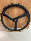 Clearance - 650c Carbonbike 3 Spoke Tubular Drive Wheel. Xdr Freehub, disc brake with thru axle or quick release