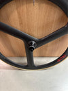 Clearance - 650c Carbonbike 3 Spoke Tubular Drive Wheel. Xdr Freehub, disc brake with thru axle or quick release