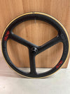 Clearance - 650c Carbonbike 3 Spoke Tubular Drive Wheel. Xdr Freehub, disc brake with thru axle or quick release