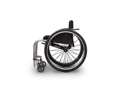 Rove Custom Rigid Frame Wheelchair: Made with Carbon Fiber and 3D-Printed Titanium.