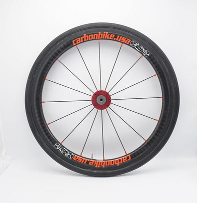 HW-Carbonbike 20″ carbon fibre clincher rear wheels 20"