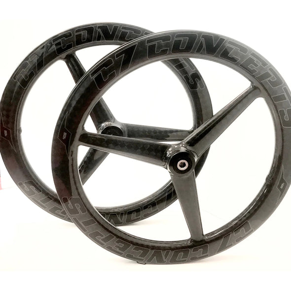 C7 CONCEPTS  TRISPOKE REAR WHEELS, 406C (20"), PAIR